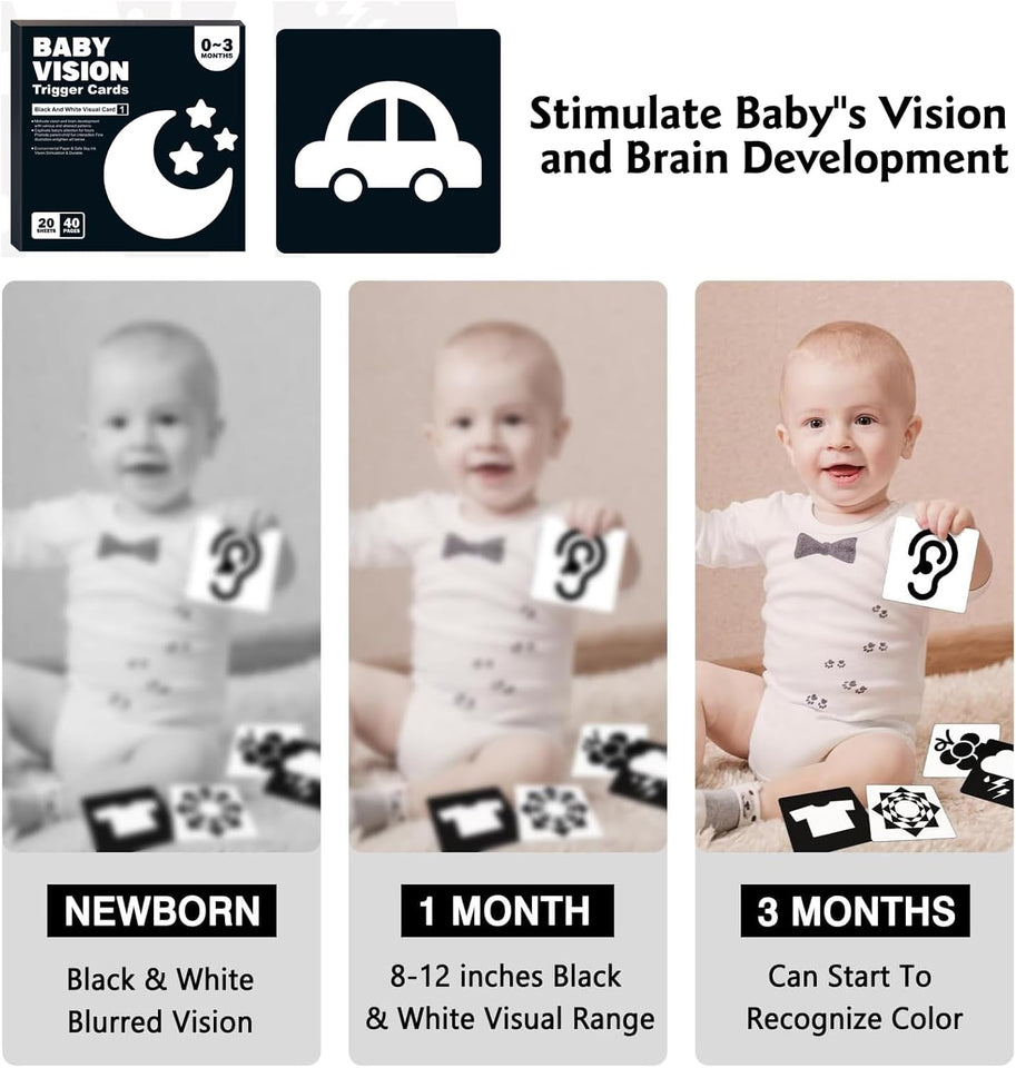 VisionBook – Educatief & Leerzaam – Baby Cognitie Kaartenboek