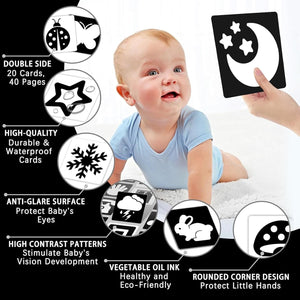 VisionBook – Educatief & Leerzaam – Baby Cognitie Kaartenboek