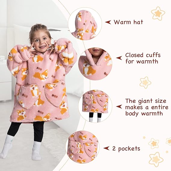 HappySnug – Schattig en comfortabel – Kinderdeken met capuchon