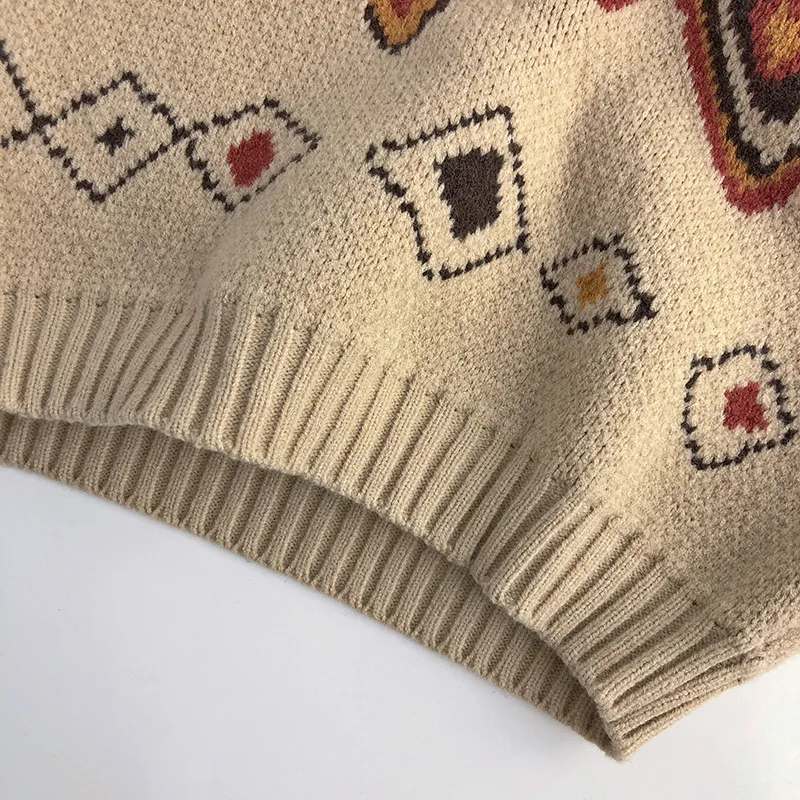 LittleRetro – Warm & Stijlvol – Gebreide Kindertrui met Diamantmotief