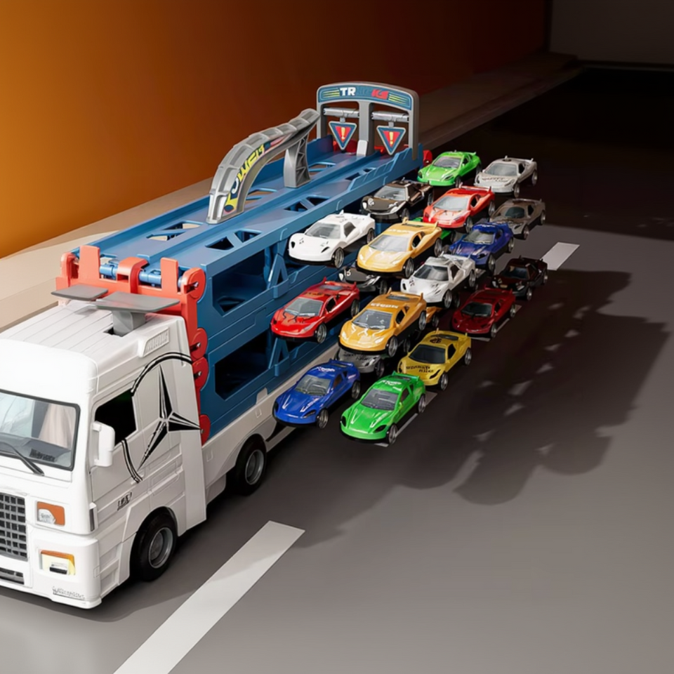 CarHauler – Speels & Avontuurlijk – Autotransporter Speelset met Raceauto’s