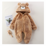 CozyBear – Zacht & Warm – Baby Onesie met Dieren Capuchon