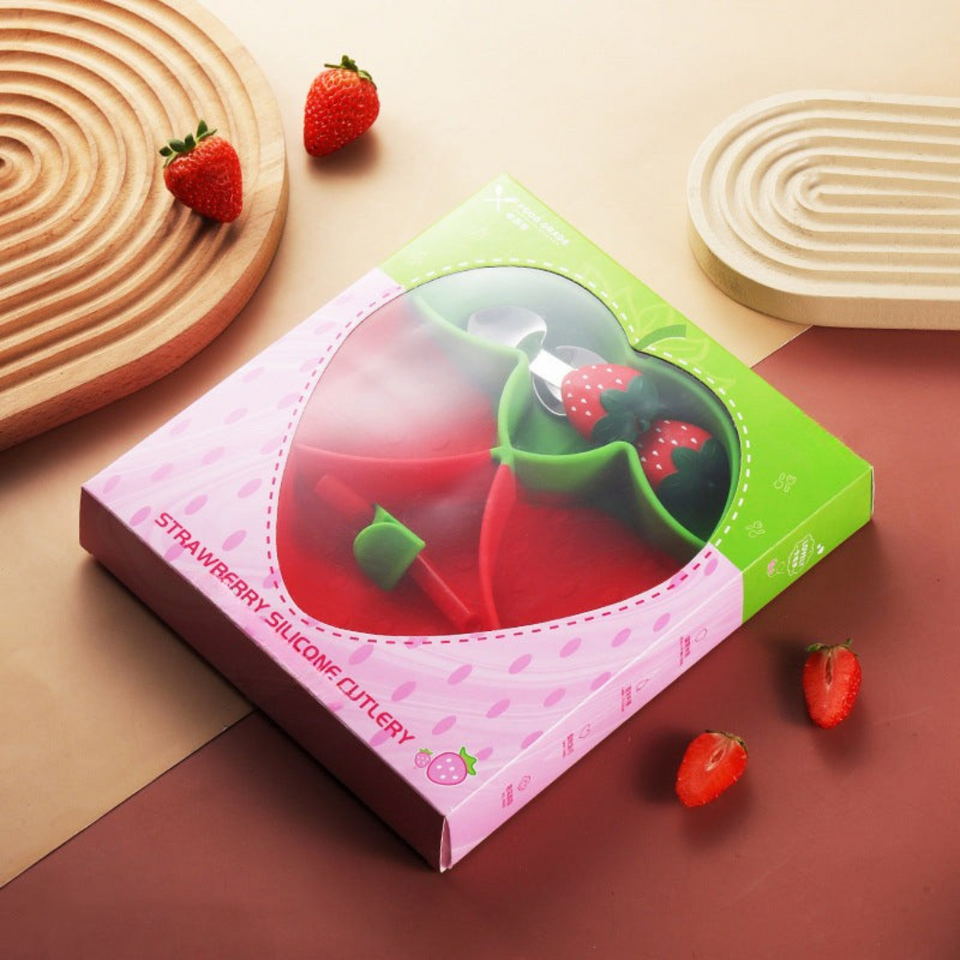 MiniMeal – Veilig & Antislip – Siliconen Peuterbord Set met Bestek