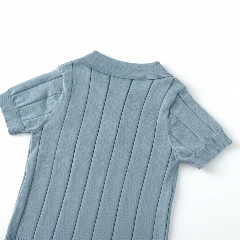 MiniLuxe – Elegant & Comfortabel – Polo Shirt met Gebreide Stof