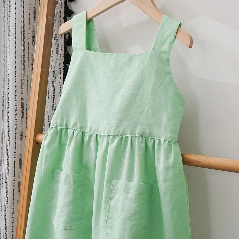BloomGrace – Schattig & Comfortabel – Kinder Jurk met Strik & Verstelbare Schouderbanden