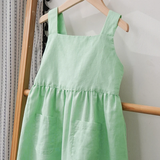 BloomGrace – Schattig & Comfortabel – Kinder Jurk met Strik & Verstelbare Schouderbanden
