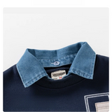 CoolJunior – Warm & Stijlvol – Jongens Trui met Denim Kraag