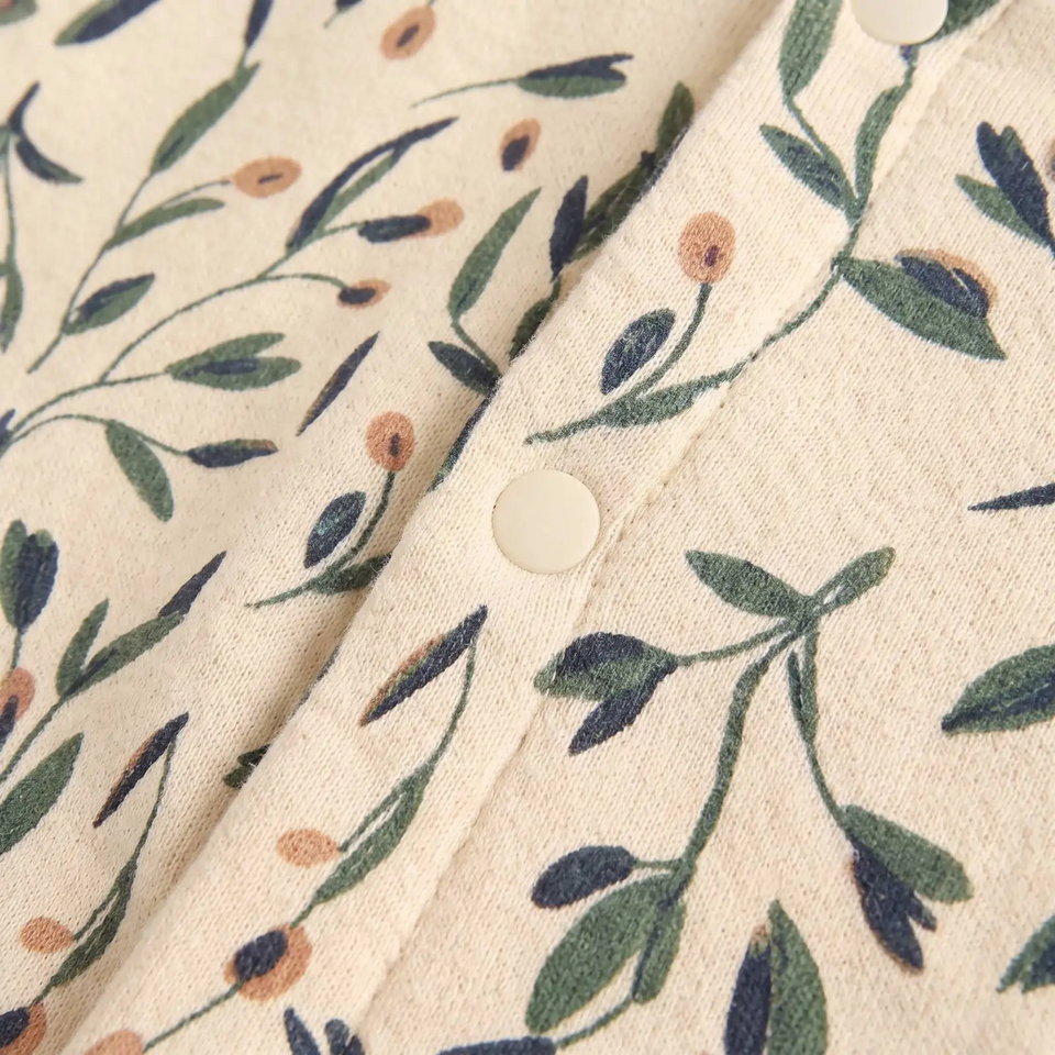 FloraCozy – Zacht & Warm – Baby Meisjes Winterromper met Bloemen