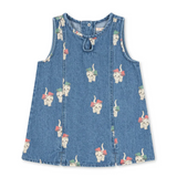 LittleBloom – Schattig & Speels – Denim Jurkje voor Meisjes met Vrolijke Prints