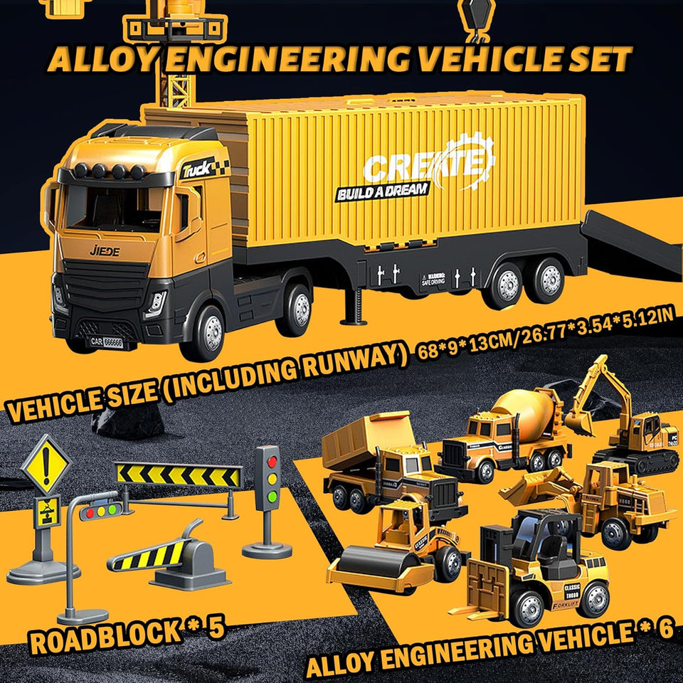 ConstructoKids – Leren & Bouwen – 2-in-1 Bouwtruck Speelset