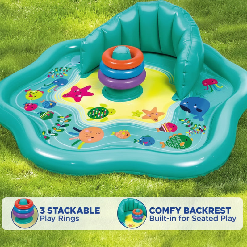 SplashPlay – Veilig & Leuk – Baby Zwembad met Zonnescherm