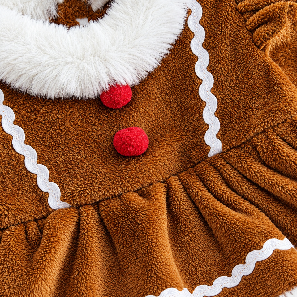 LittleGinger – Warm & Feestelijk – Baby Kerst Jumpsuit met Haarband
