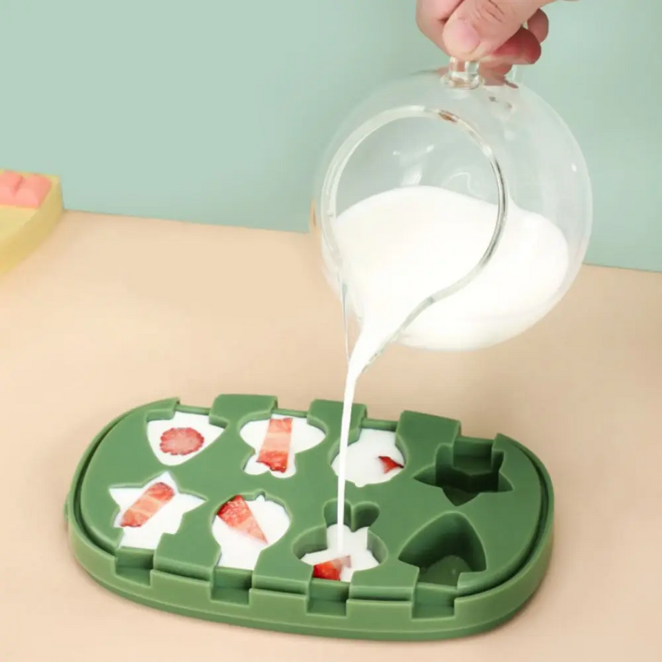 LollyFun – Creatief & Praktisch – Siliconen IJsjesvorm met Bewaardoos