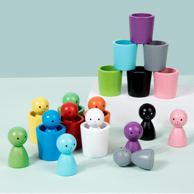 KleurenKanjers – Leren & Ontdekken – Montessori Houten Kleurensorteerspel
