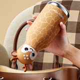 AnimalSip – Schattig & Praktisch – Kinder RVS-Thermosfles met Dierenprint