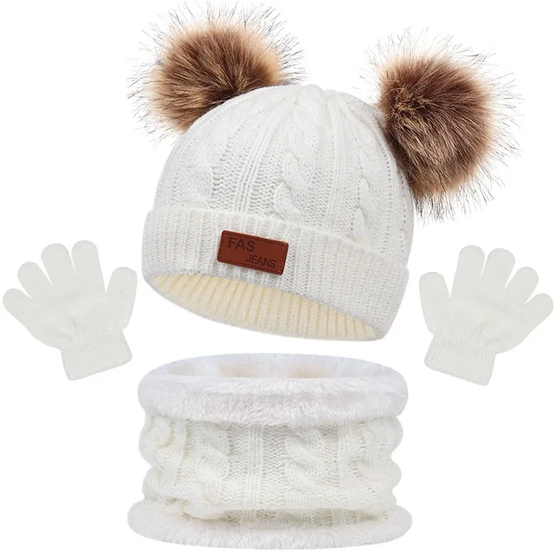 CozyPom – Warm & Zacht - Winterset met Muts, Sjaal en Handschoenen