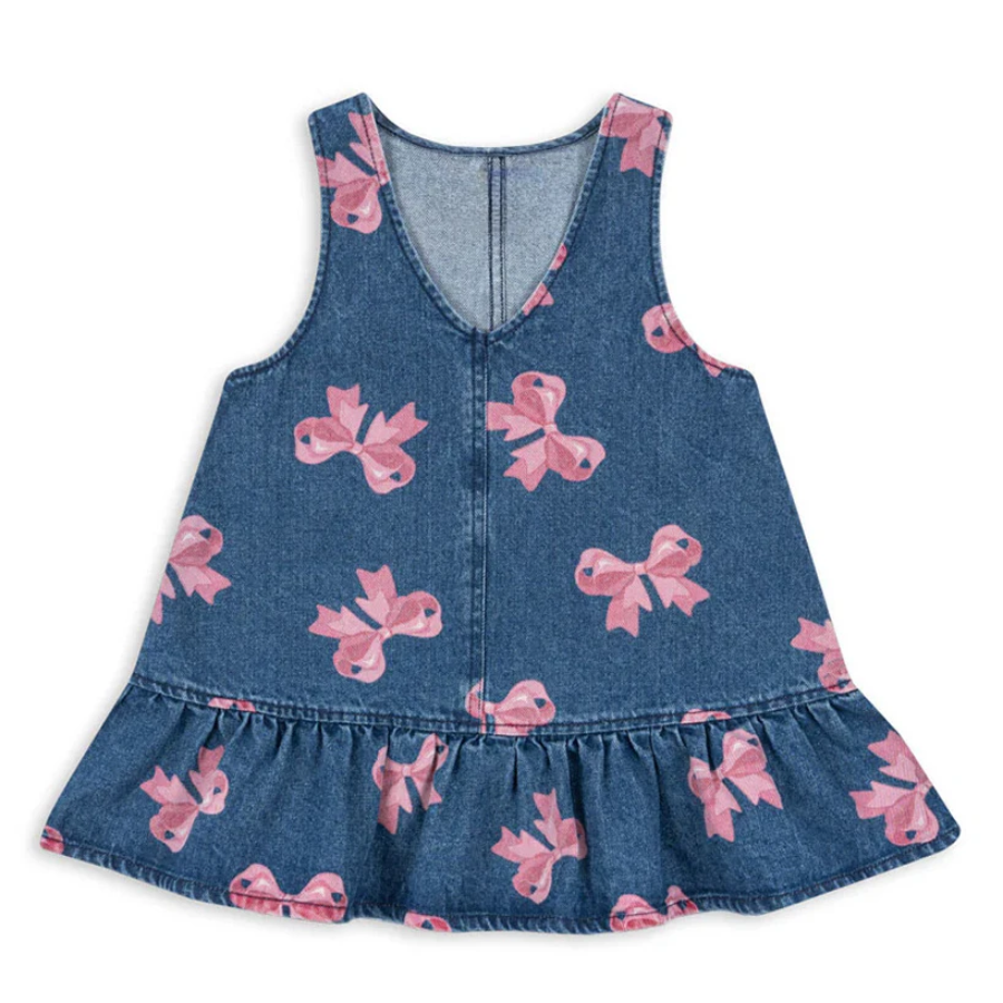 LittleBloom – Schattig & Speels – Denim Jurkje voor Meisjes met Vrolijke Prints