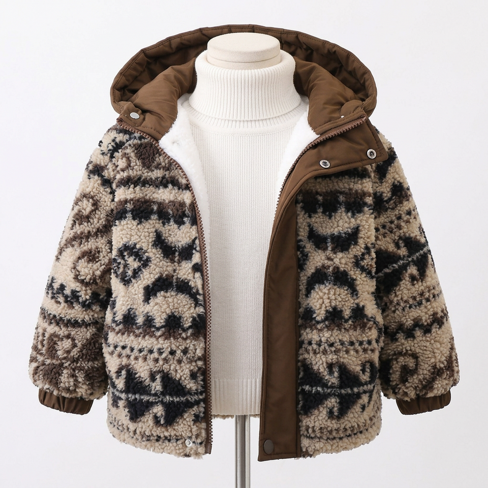 FrostPuff – Warm & Stoer – Kinder Fleece Winterjas met Capuchon