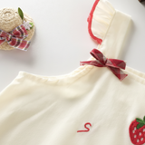 BerryBloom – Lief & Comfortabel – Meisjes Jurk met Aardbei en Konijntje Patch