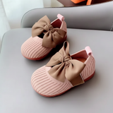 SweetBow – Lief & Praktisch – Gebreide Babyschoenen met Vlinderstrik
