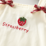 BerryBloom – Lief & Comfortabel – Meisjes Jurk met Aardbei en Konijntje Patch