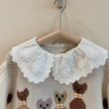 PrettyLayers – Lief & Stijlvol – Meisjes 3-Delige Set met Rok, Blouse en Gebreid Vest