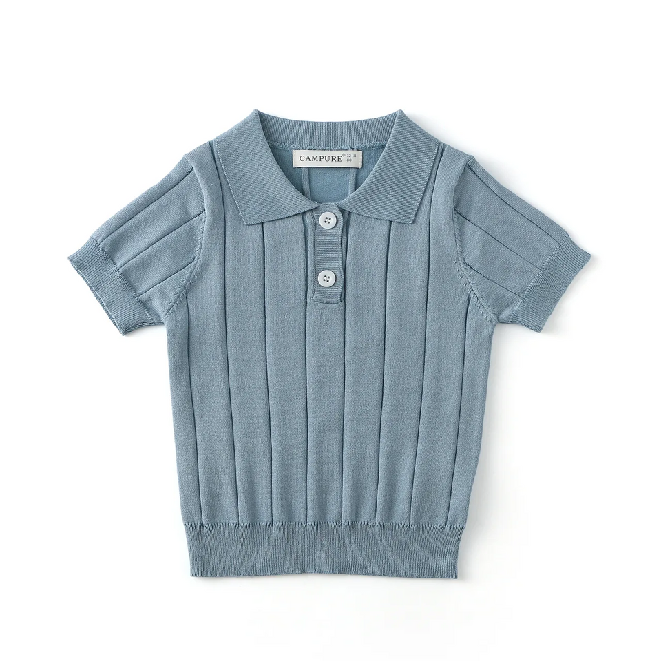 MiniLuxe – Elegant & Comfortabel – Polo Shirt met Gebreide Stof