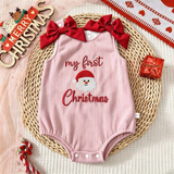 ChristmasCutie – Schattig & Feestelijk – Kerst Romper met Strik