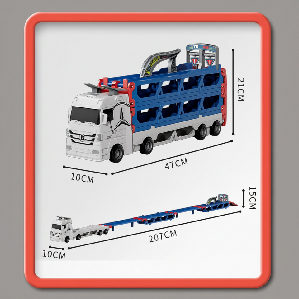 CarHauler – Speels & Avontuurlijk – Autotransporter Speelset met Raceauto’s