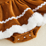 LittleGinger – Warm & Feestelijk – Baby Kerst Jumpsuit met Haarband