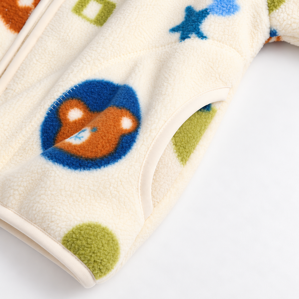 CozyFleece – Zacht & Speels – Warme Kinderjas met Cartoonprint