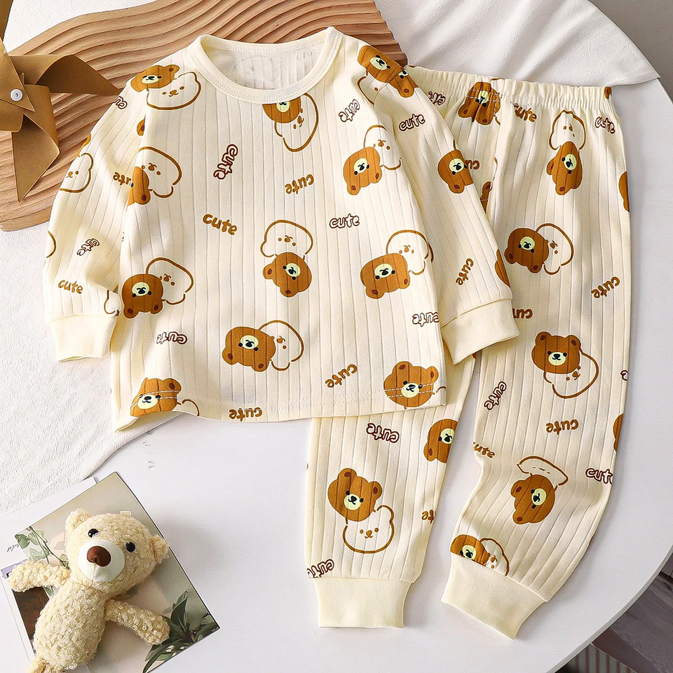 LittleDreamer – Zacht & Warm – Katoenen Kinder Nachtkleding Set