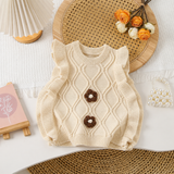 LittlePetal – Lief & Comfortabel – Mouwloos Meisjes Vestje met Bloemen