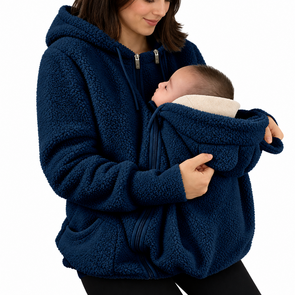MamaNest – Warm & Praktisch – 2-in-1 Draagjas voor Mama en Baby