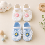 SweetFeet – Zacht & Schattig – Baby Sokken met Bloemen en Kanten