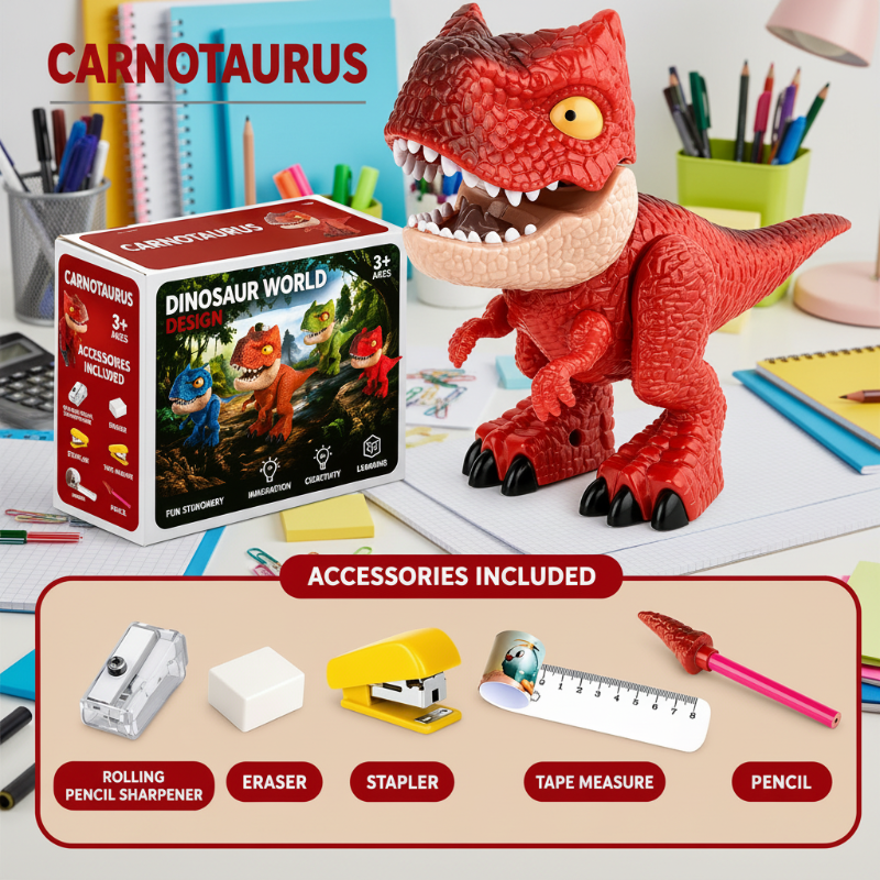 Dinosaur Stationery Toy – Creatief & Leerzaam – 5-in-1 Bureau Set