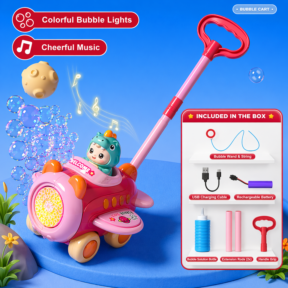 Bubble Blower – Speels & Leuk – Bellen Blaas Duw Wagen