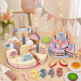 Wooden Cake Cutting Toy – Creatief & Rollenspel – Houten Verjaardagstaart
