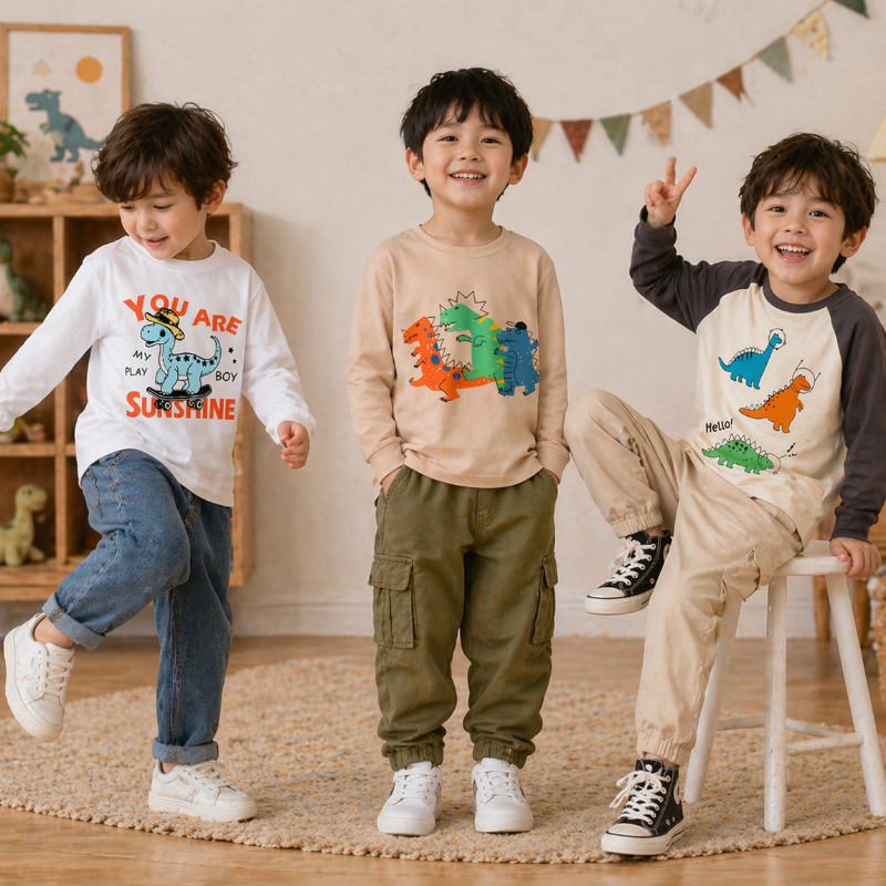 Kids Dinosaur Sweatshirt – Comfort & Stijl – Dino Kinder Trui