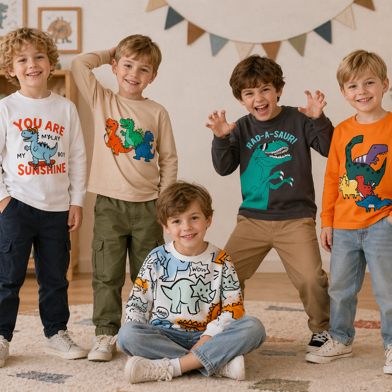 Kids Dinosaur Sweatshirt – Comfort & Stijl – Dino Kinder Trui