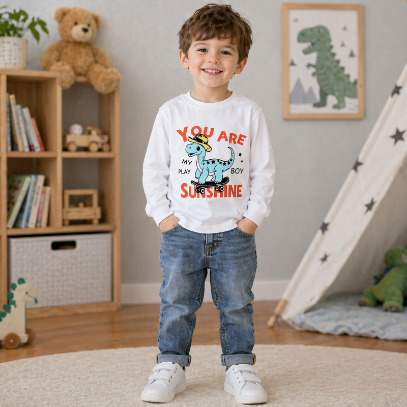 Kids Dinosaur Sweatshirt – Comfort & Stijl – Dino Kinder Trui