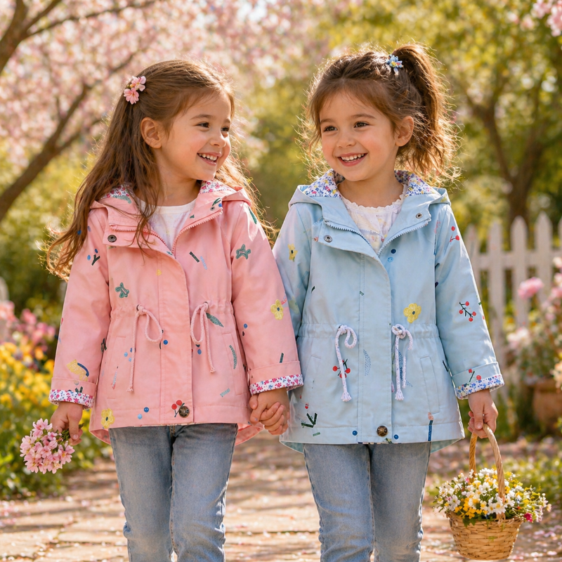 Girls Windbreaker Jacket – Licht & Stijlvol – Kinder Jas