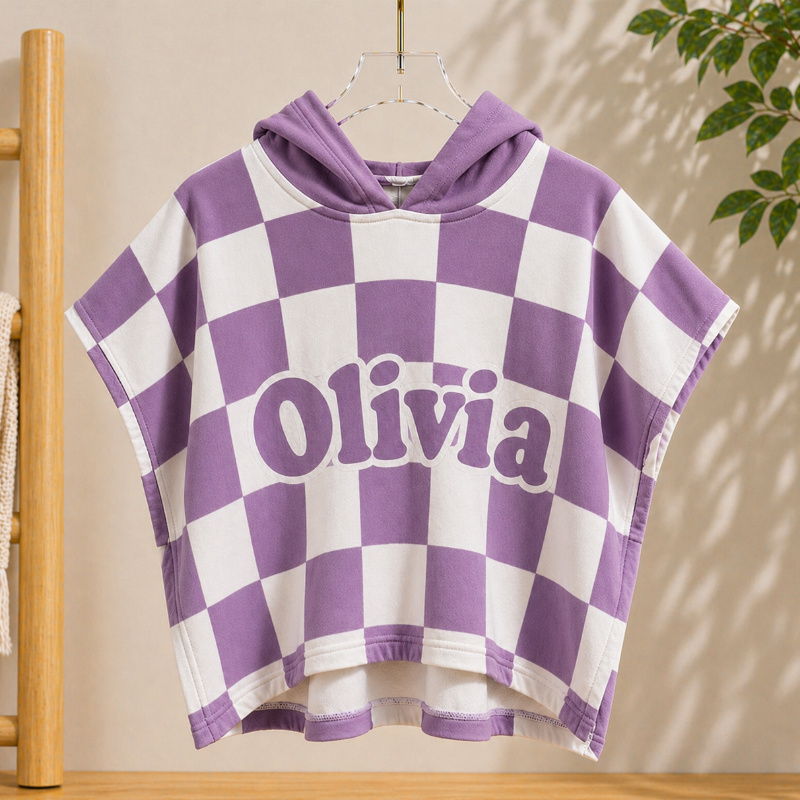 Personalized Hooded Towel – Zacht & Uniek – Gepersonaliseerde Kinder Badcape