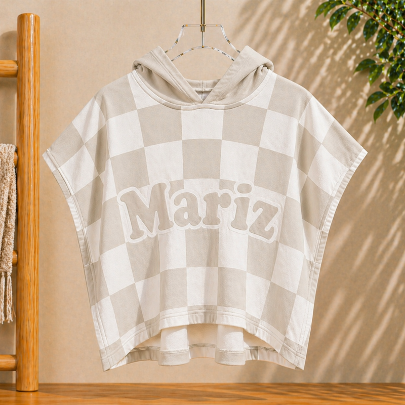 Personalized Hooded Towel – Zacht & Uniek – Gepersonaliseerde Kinder Badcape