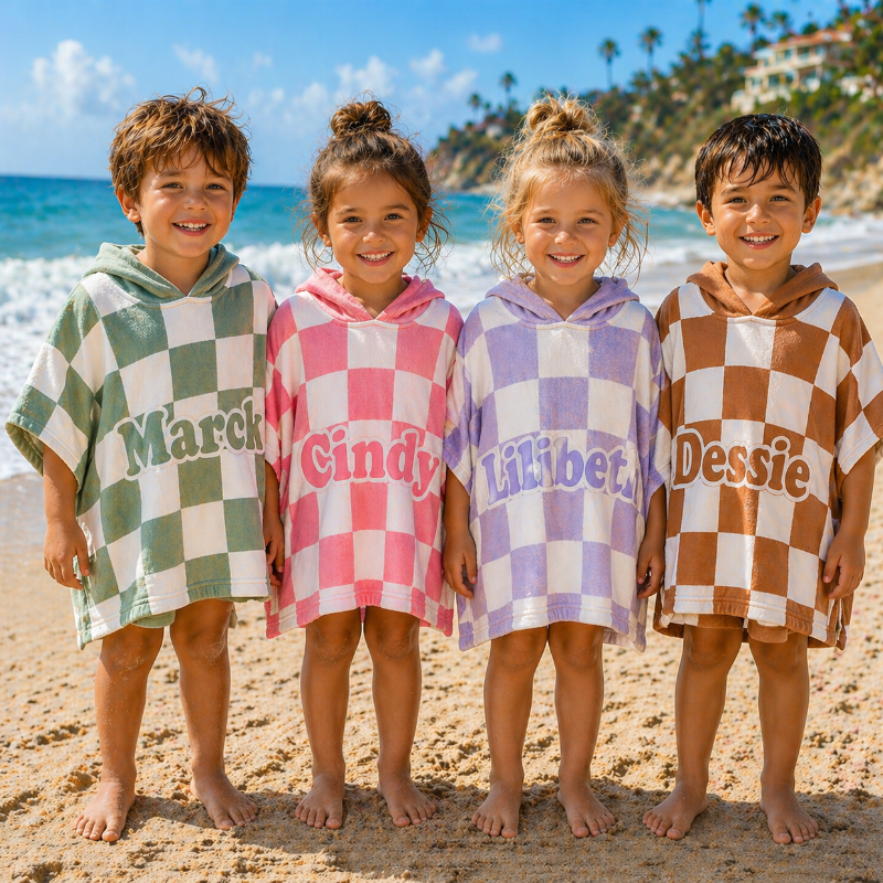 Personalized Hooded Towel – Zacht & Uniek – Gepersonaliseerde Kinder Badcape