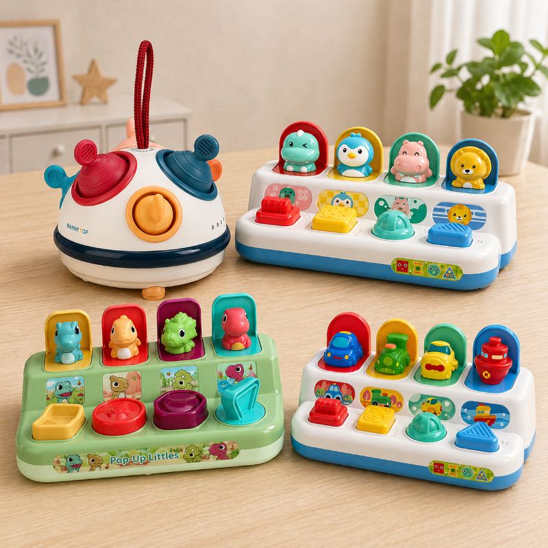 Pop Up Activity Toy – Ontdekken & Leren – Sensorisch Baby Speelgoed