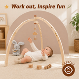 Wooden Baby Rattle Toy – Sensorisch & Veilig – Baby Gym