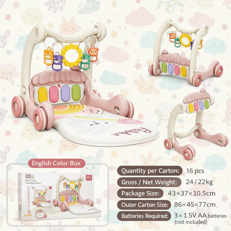 Step & Play – Interactief & Veilig – 3-in-1 Walker & Baby Gym