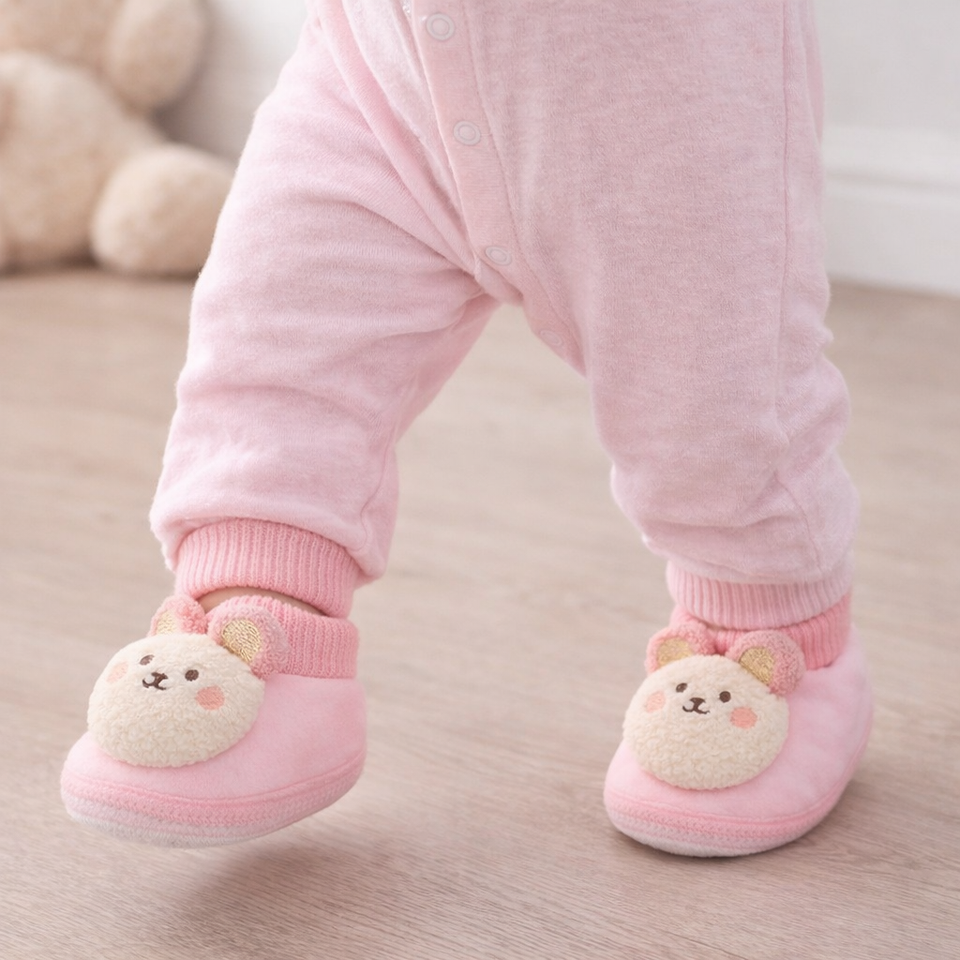 CuddleSteps – Warm en antislip – Dieren Baby Sloffen