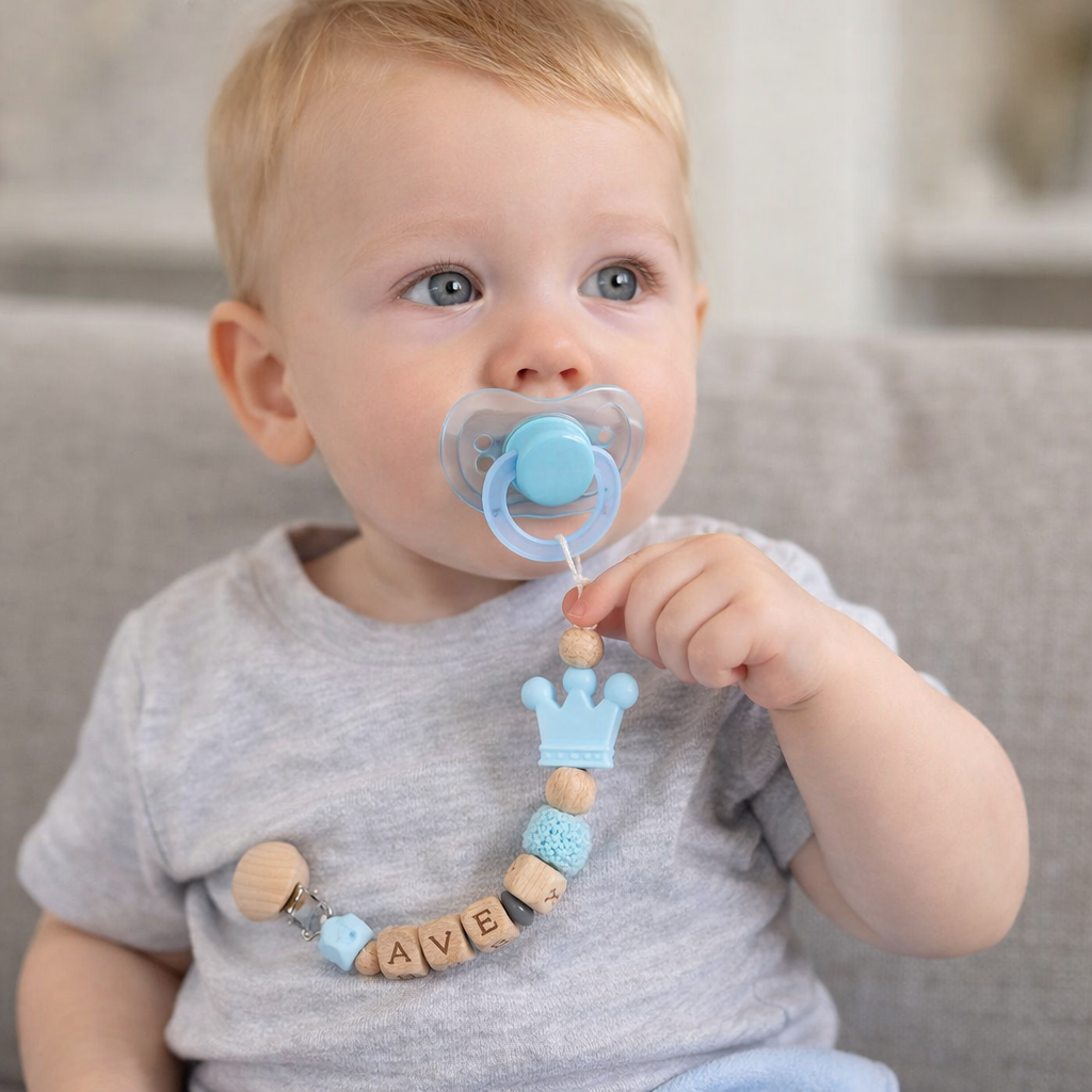 Personalized Pacifier Chain – Veilig & Stijlvol - Gepersonaliseerde fo ...